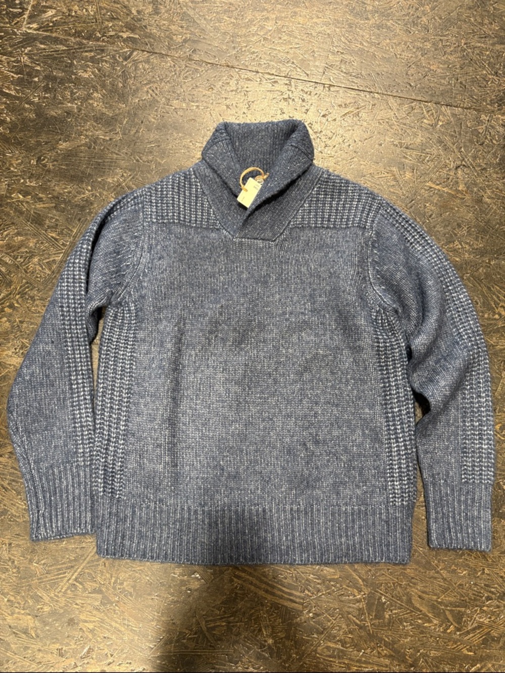 Men's Schott Shawl Collar Knit Sweater - Blue